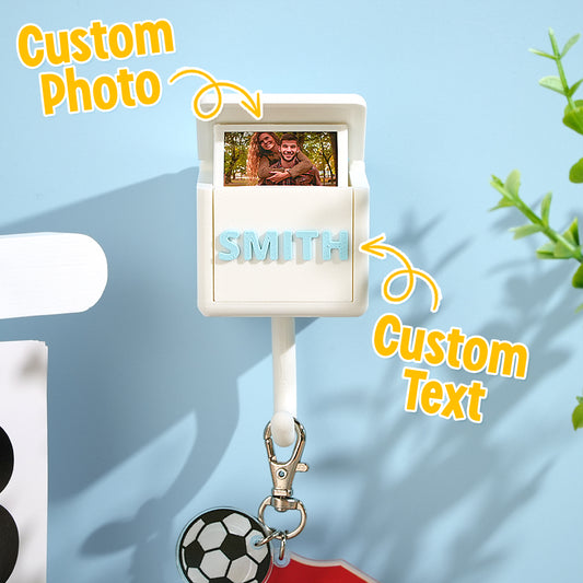 Personalized 3D Printed Gravity Hook with Custom Photo and Text, PLA material, home decor gift