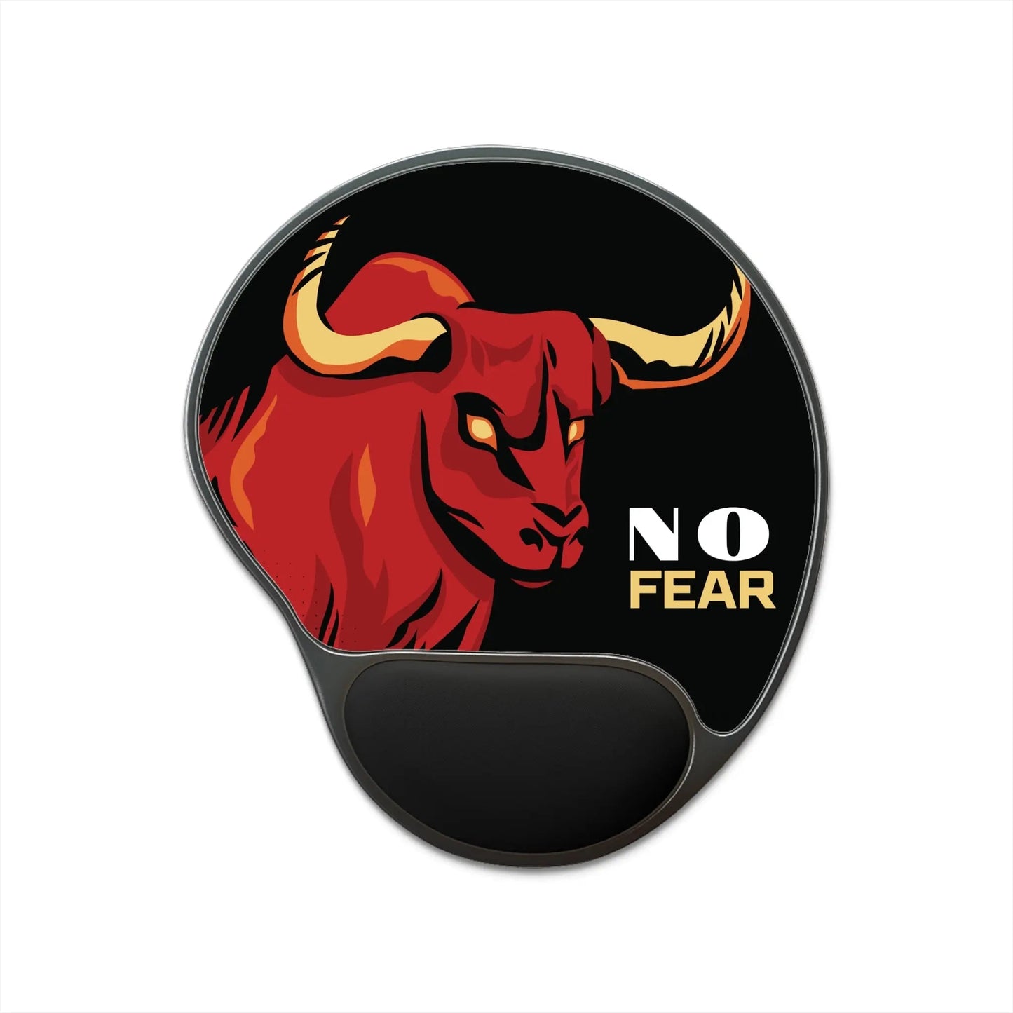 Ergonomics Customized Mouse Pad With Wrist Rest - NO FEAR - Piryoung Shop