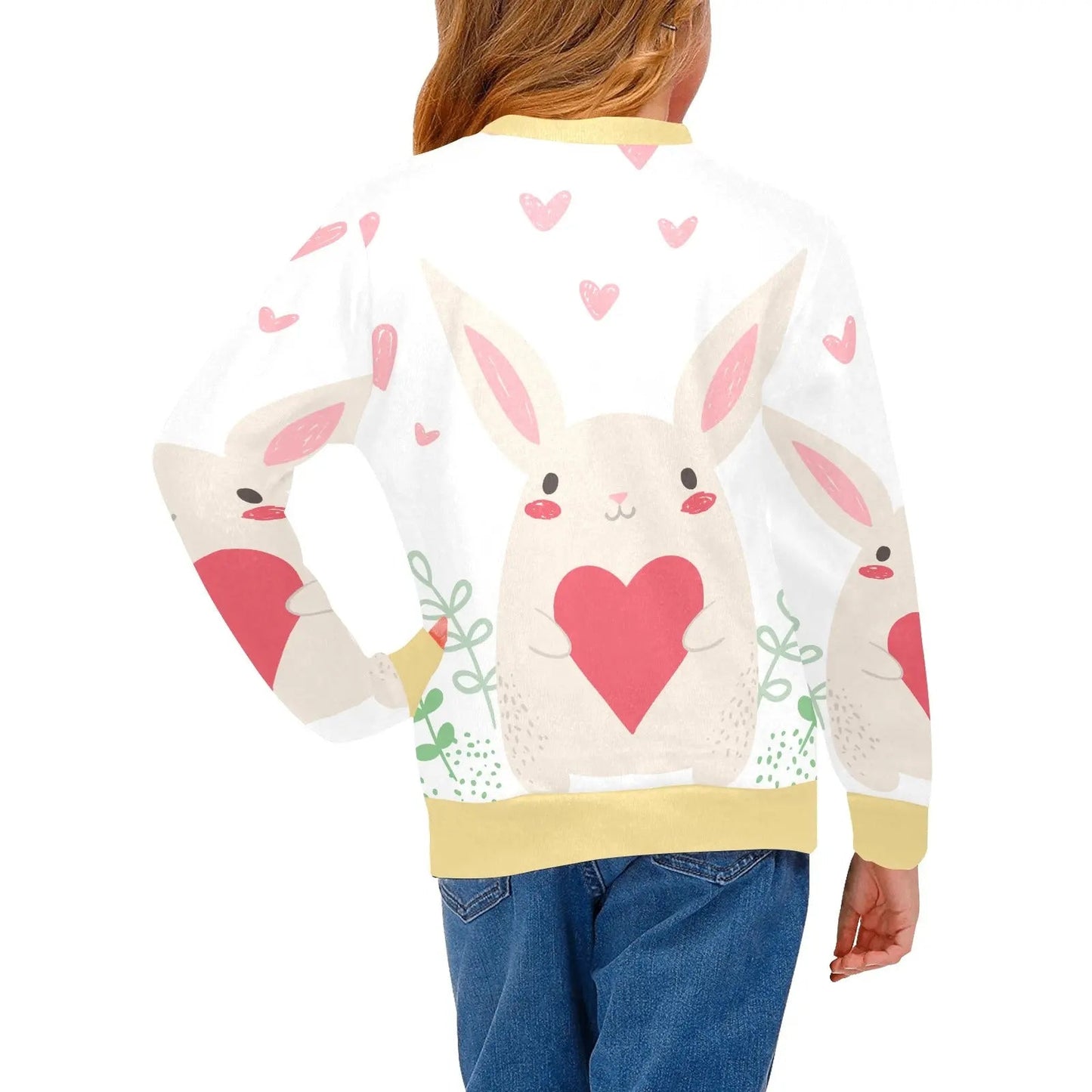 Girls' All Over Print Crew Neck Sweater - Piryoung Shop