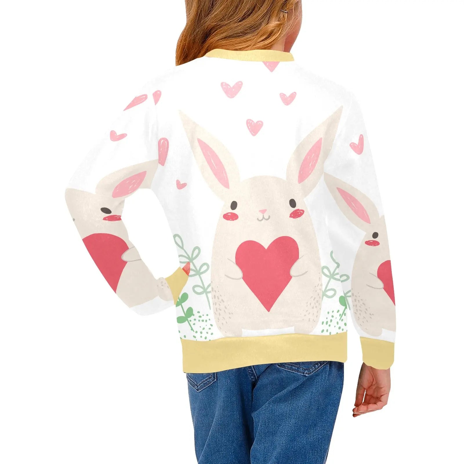 Girls' All Over Print Crew Neck Sweater - Piryoung Shop