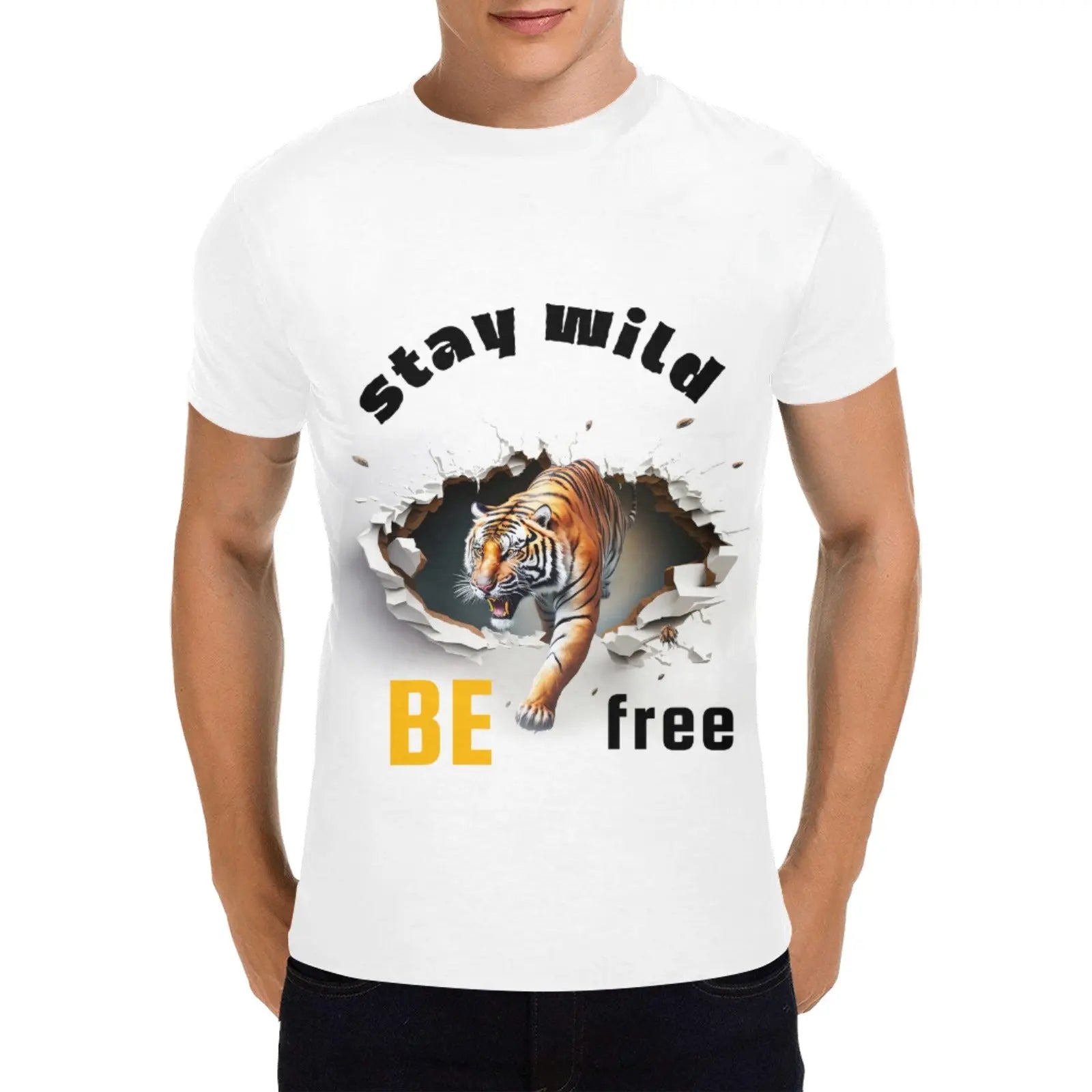 Men's T-shirt Personalized Tee - Stay Wild be FREE - Piryoung Shop