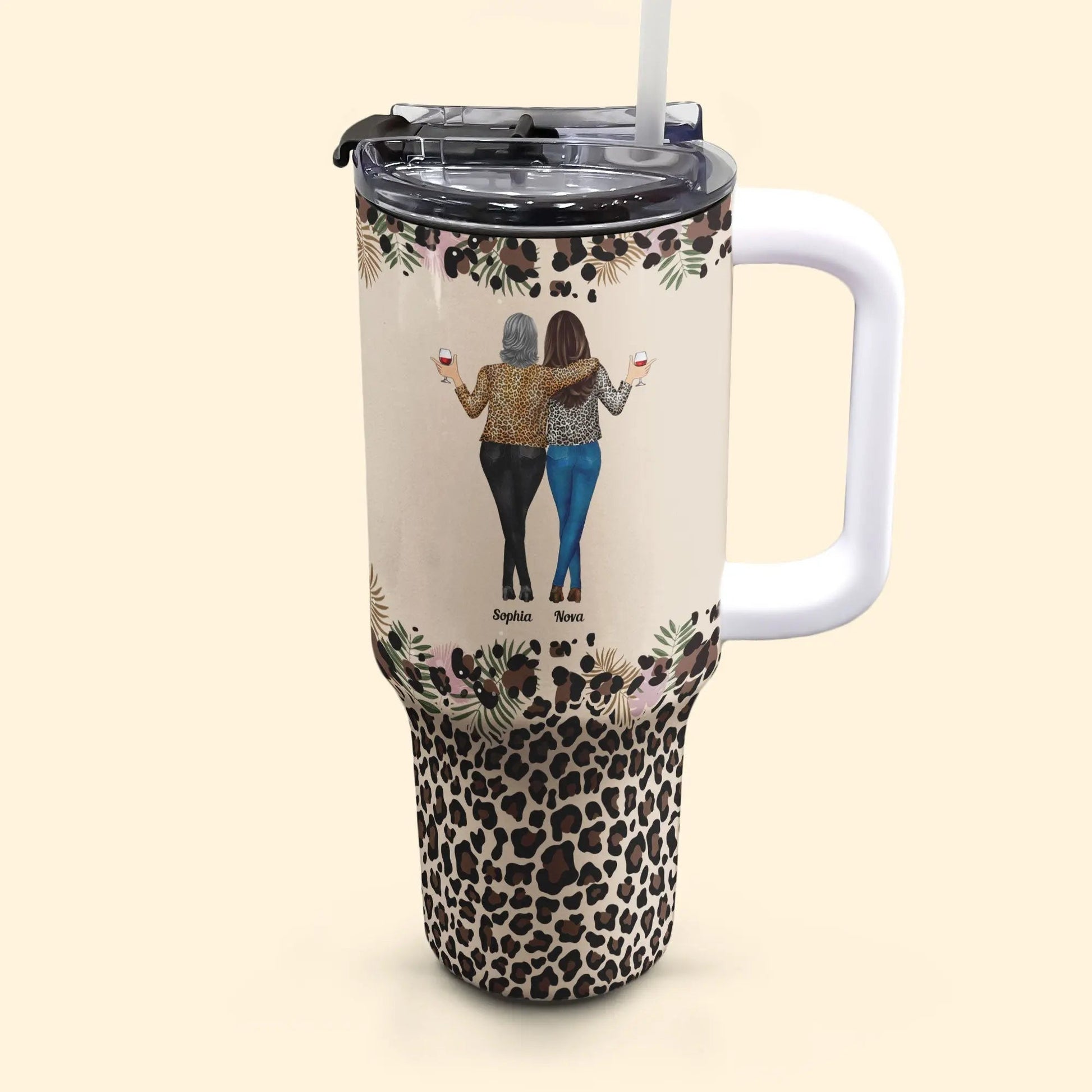 Personalized 40oz Tumbler With Straw - To My Daughter Whisper Back I Am The Storm - Piryoung Shop