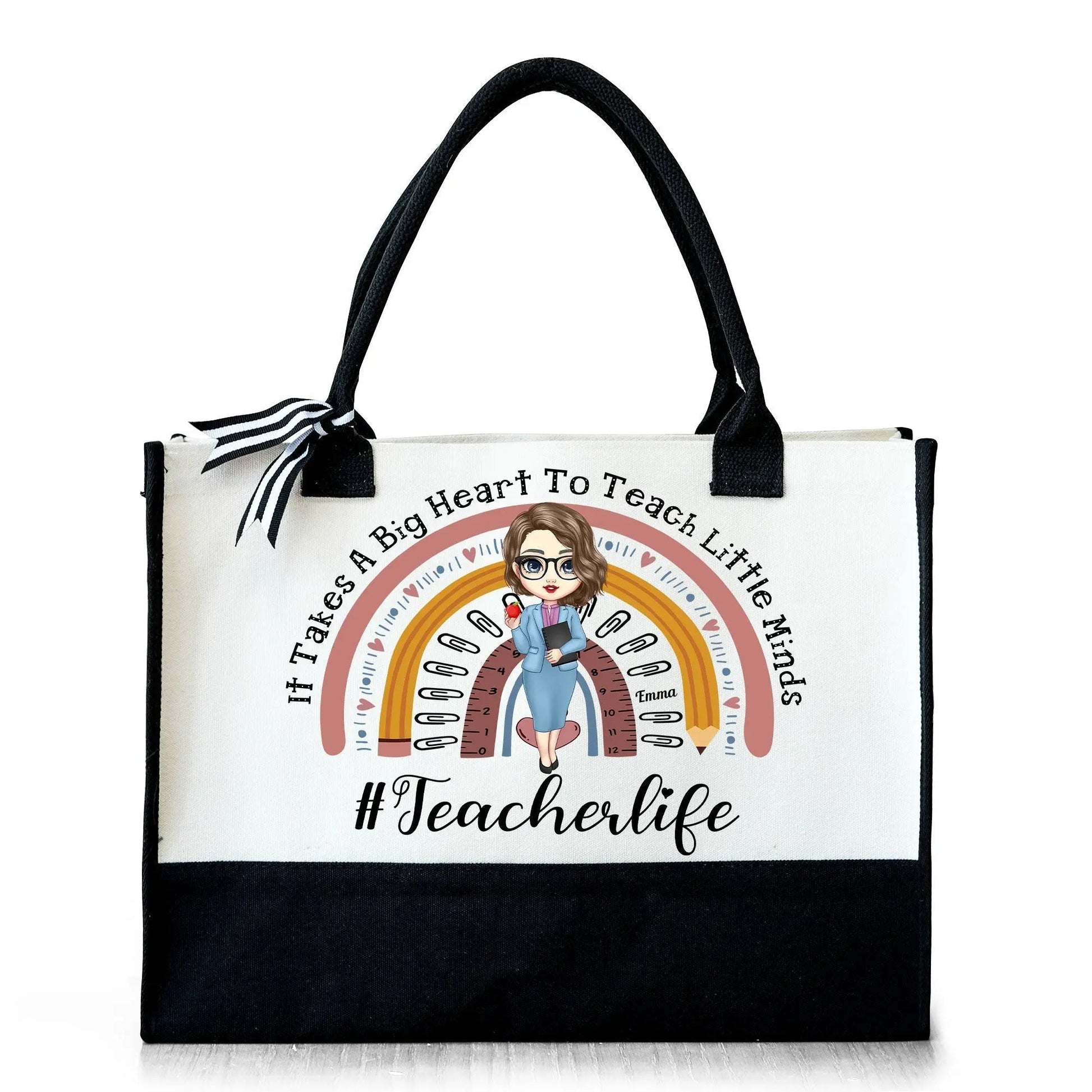 Personalized Canvas Tote Bag - Teacher's Life - Piryoung Shop