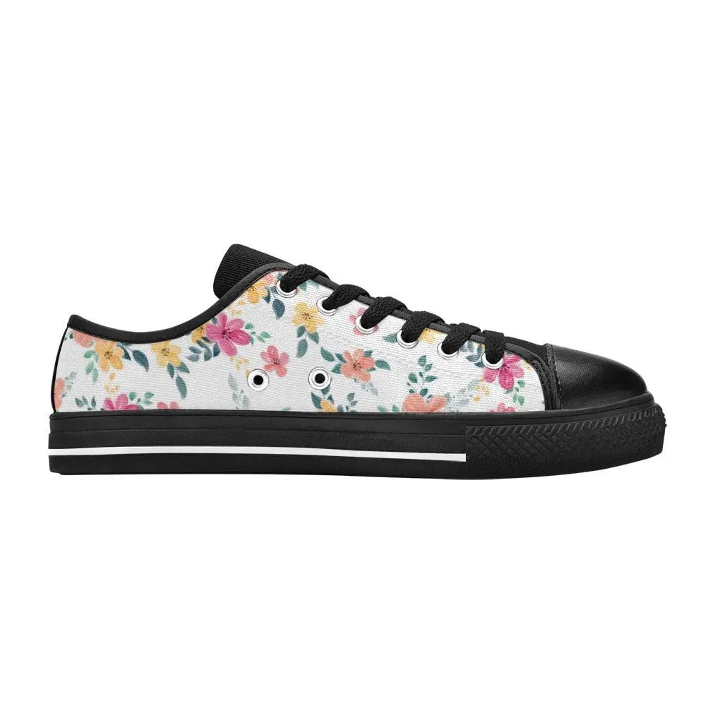Personalized Canvas Women's Shoes with cool and flowery design - Piryoung Shop