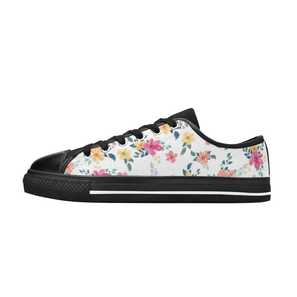 Personalized Canvas Women's Shoes with cool and flowery design - Piryoung Shop