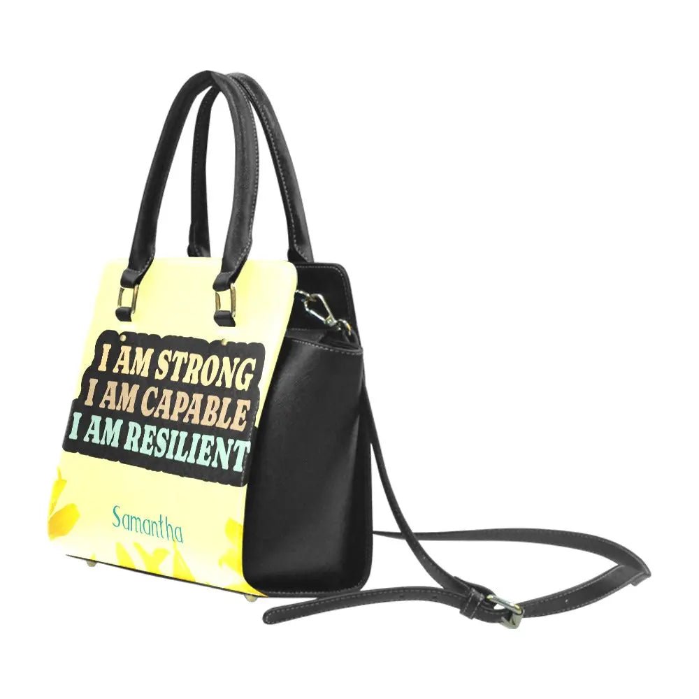 Personalized Classic Shoulder Handbag - I AM Affirmation - Piryoung Shop