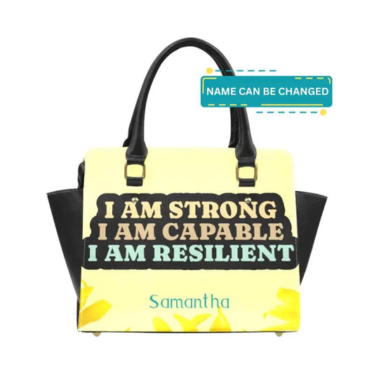 Personalized Classic Shoulder Handbag - I AM Affirmation - Piryoung Shop