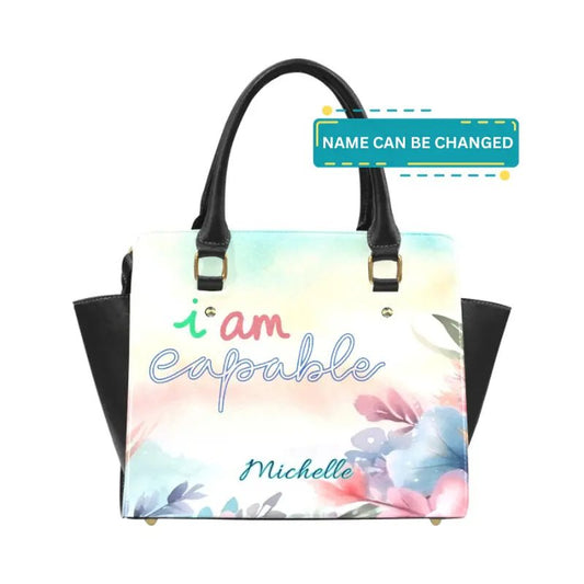 Personalized Classic Shoulder Handbag - I AM Capable - Piryoung Shop