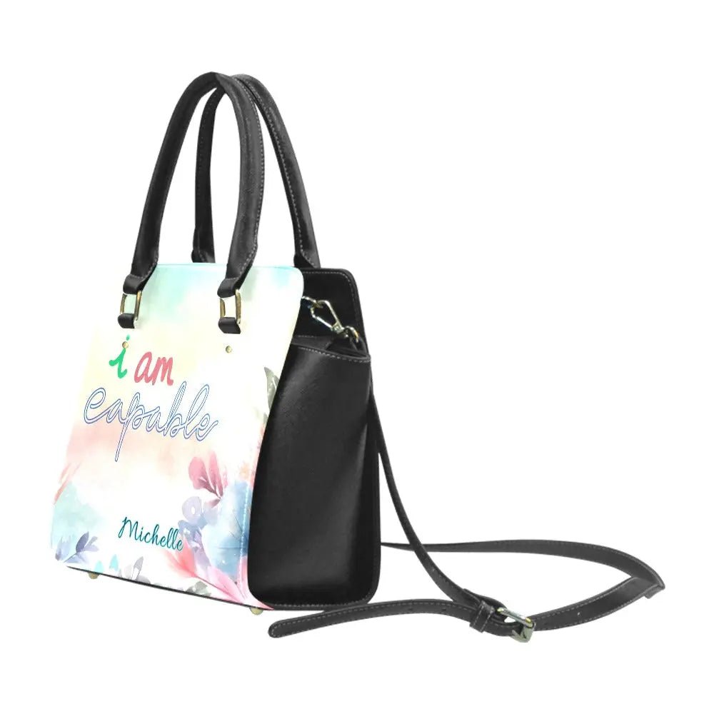 Personalized Classic Shoulder Handbag - I AM Capable - Piryoung Shop