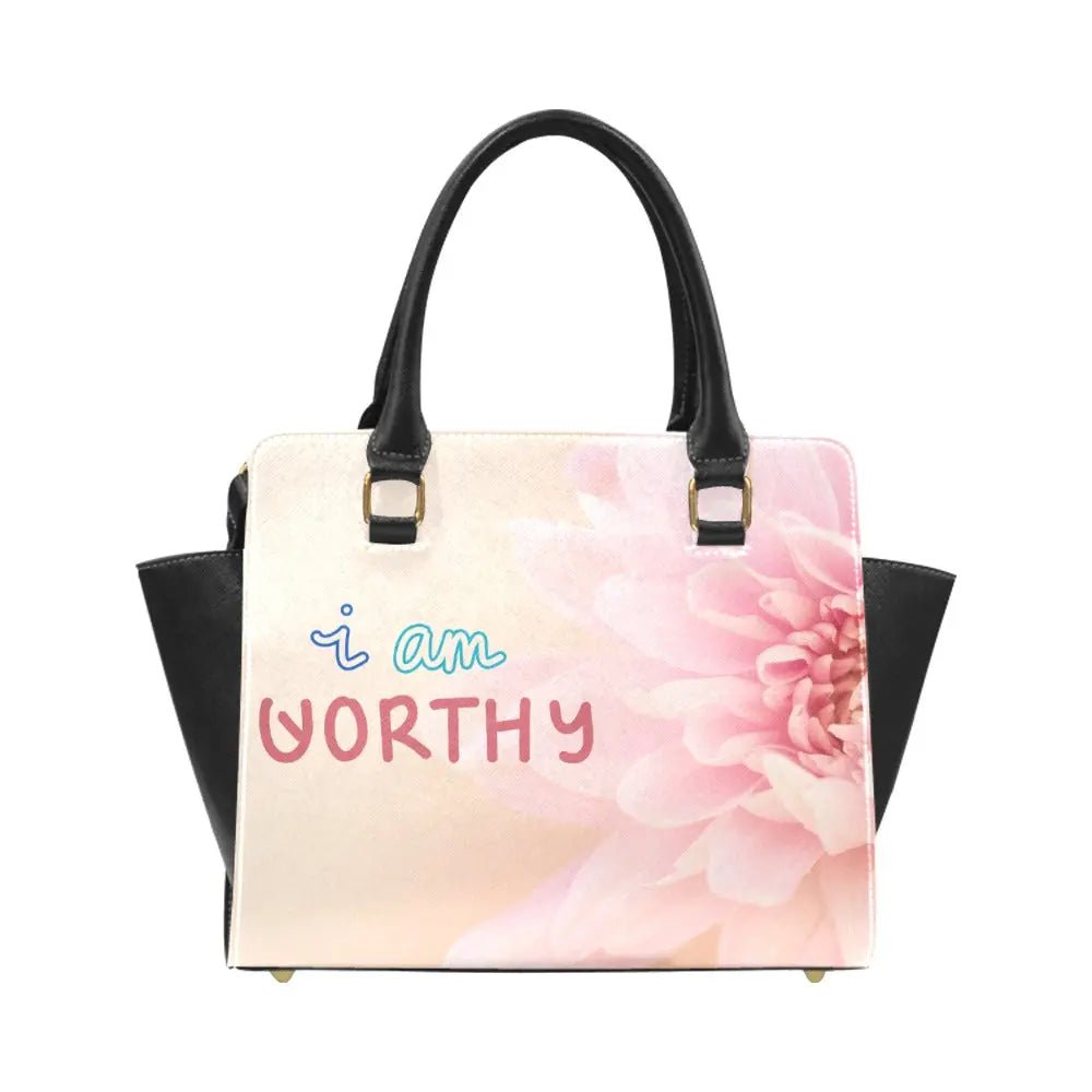 Personalized Classic Shoulder Handbag - I Am Worthy - Piryoung Shop
