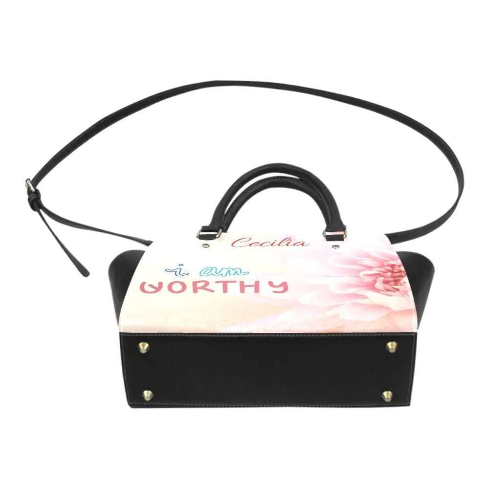 Personalized Classic Shoulder Handbag - I Am Worthy - Piryoung Shop