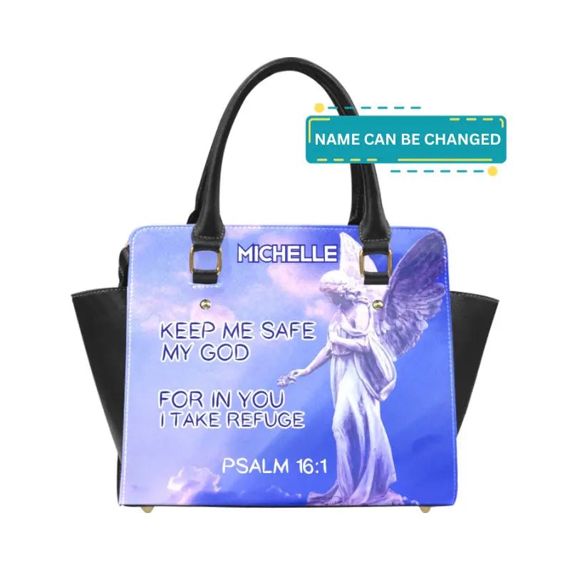 Personalized Classic Shoulder Handbag - Psalm 16:1 - Piryoung Shop