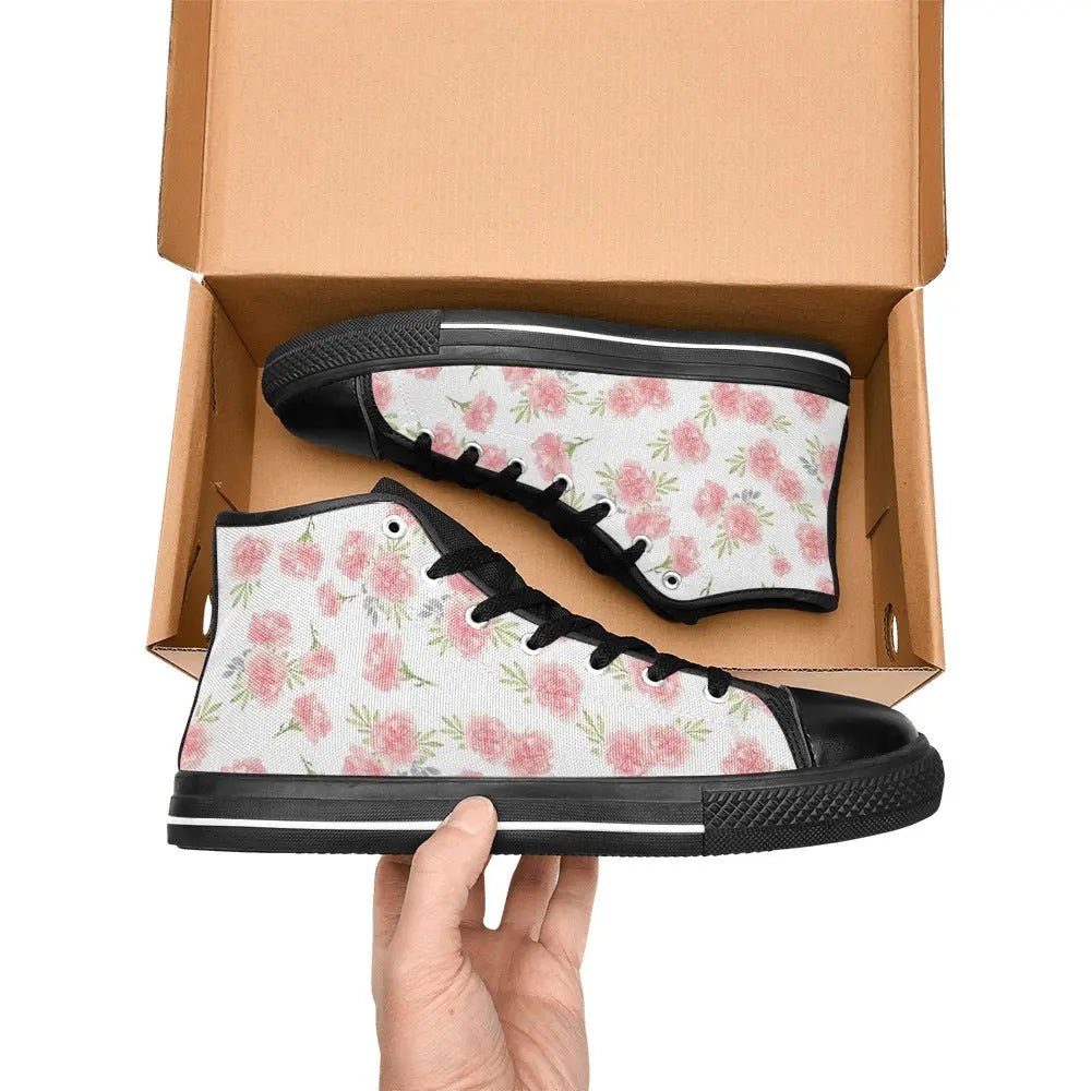 Personalized High Top Canvas Women's Shoes - Piryoung Shop