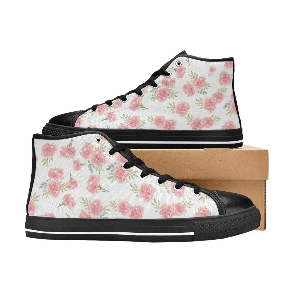 Personalized High Top Canvas Women's Shoes - Piryoung Shop