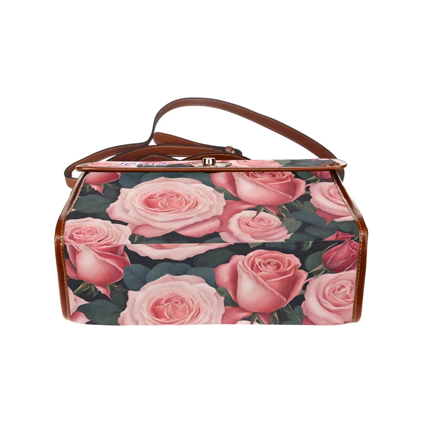 Personalized Waterproof Canvas Shoulder Strap Bag Roses Design - Piryoung Shop