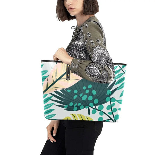 PU Leather Tote Bag - Personalized with Cool & Stylish Design - Piryoung Shop