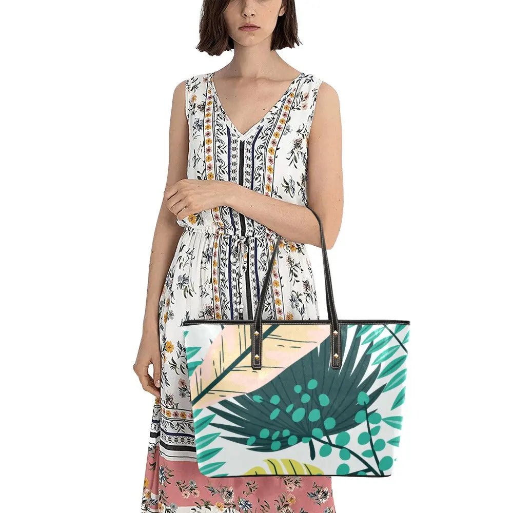 PU Leather Tote Bag - Personalized with Cool & Stylish Design - Piryoung Shop