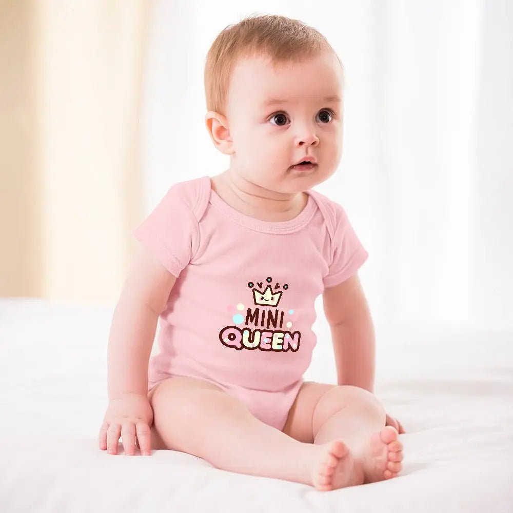 Short - Sleeve Baby's Bodysuit - Mini Queen - Piryoung Shop