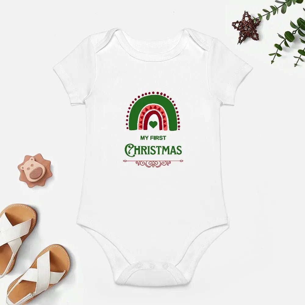 Short - Sleeve Baby's Bodysuit - My First Christmas - Piryoung Shop