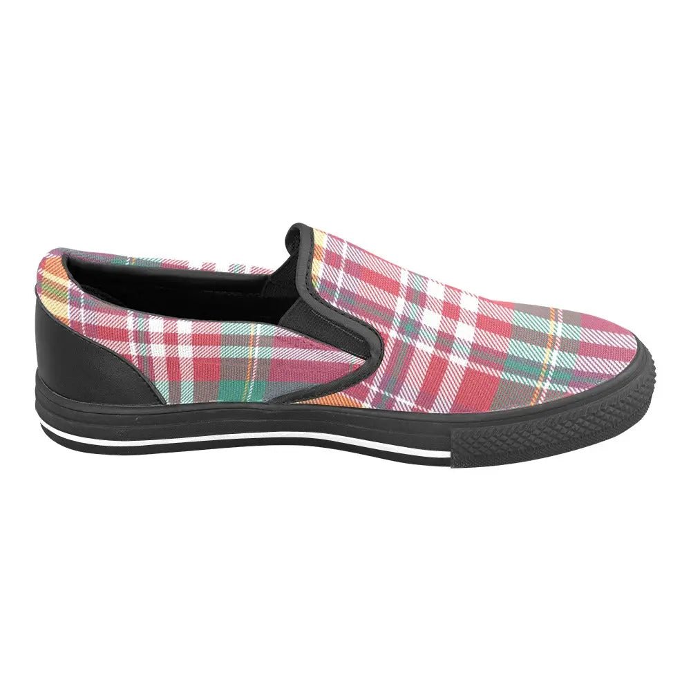 Tartan Slip - on Canvas Women's Shoes - Piryoung Shop