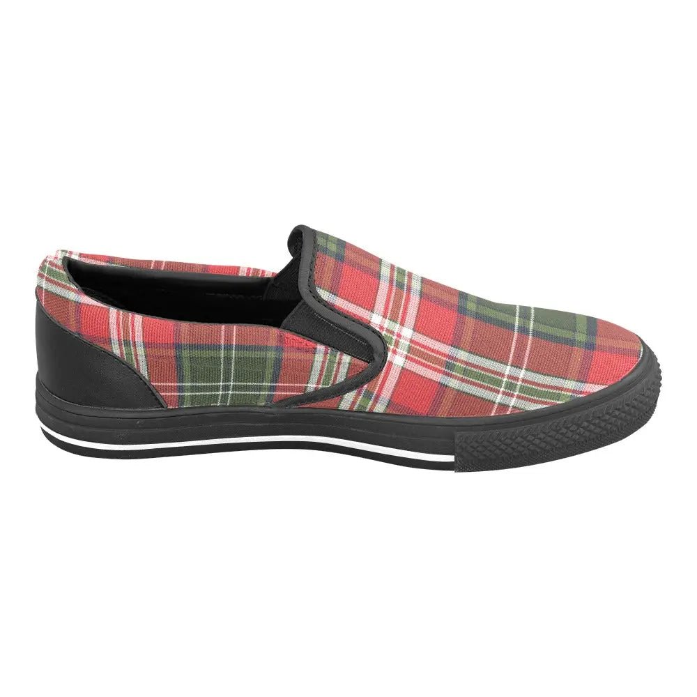 Tartan Slip - on Canvas Women's Shoes - Piryoung Shop