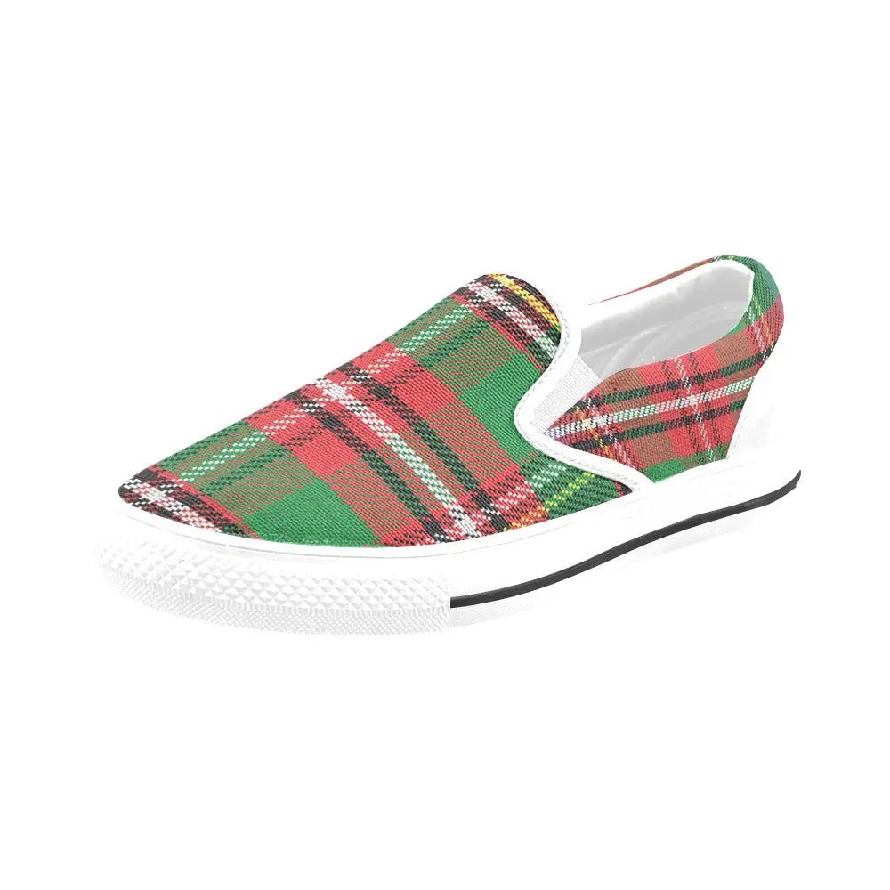 Tartan Slip - on Canvas Women's Shoes - Piryoung Shop
