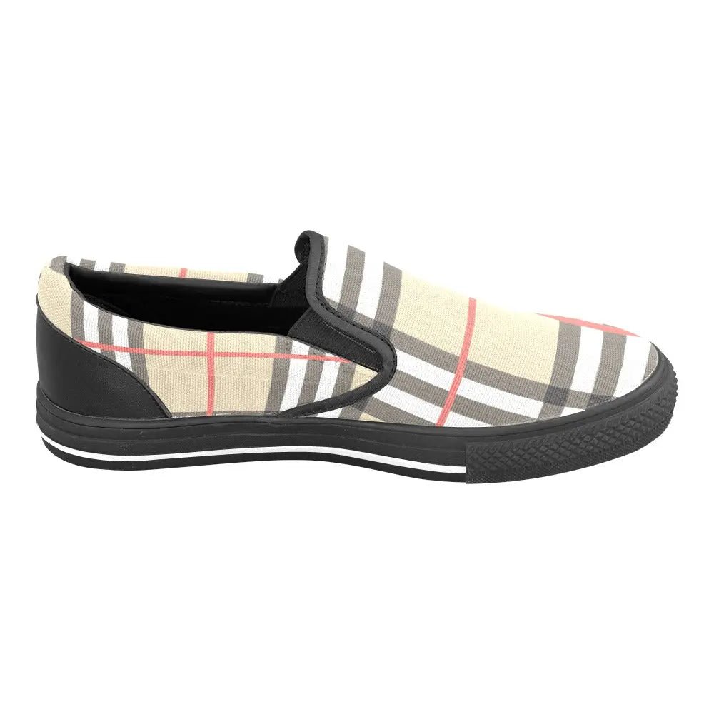 Tartan Slip - on Canvas Women's Shoes - Piryoung Shop