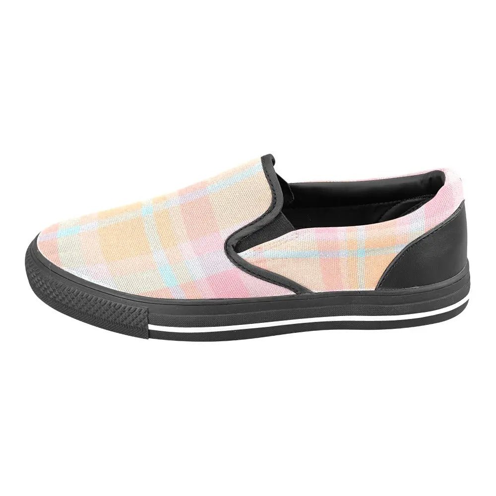 Tartan Slip - on Canvas Women's Shoes - Piryoung Shop