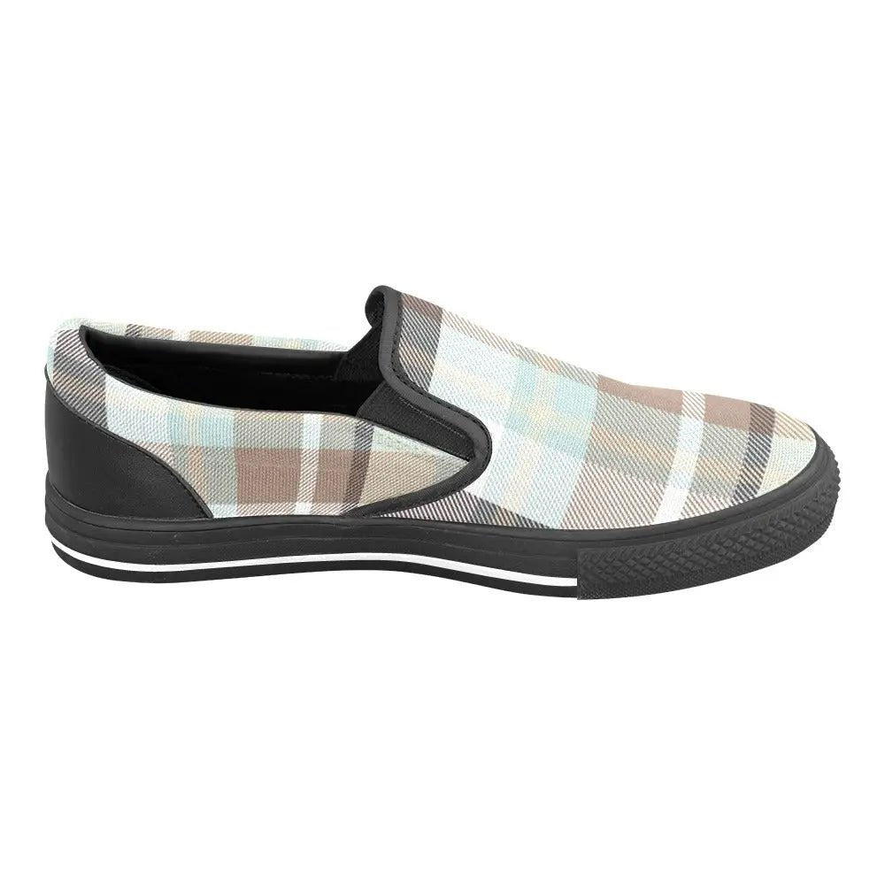Tartan Slip - on Canvas Women's Shoes - Piryoung Shop