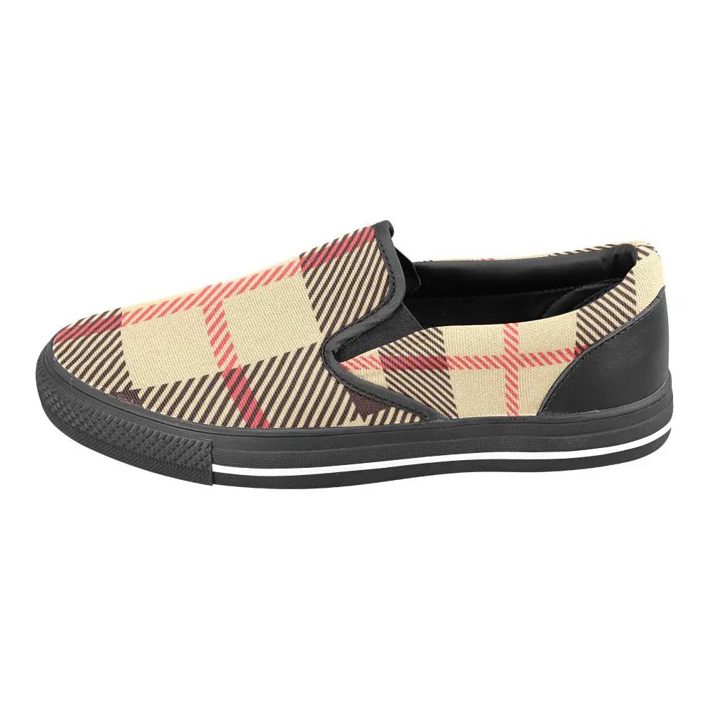 Tartan Slip - on Canvas Women's Shoes - Piryoung Shop