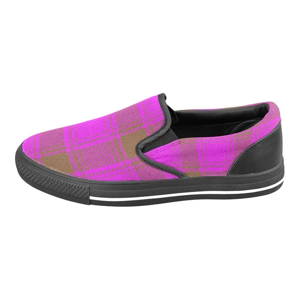 Tartan Slip - on Canvas Women's Shoes - Piryoung Shop