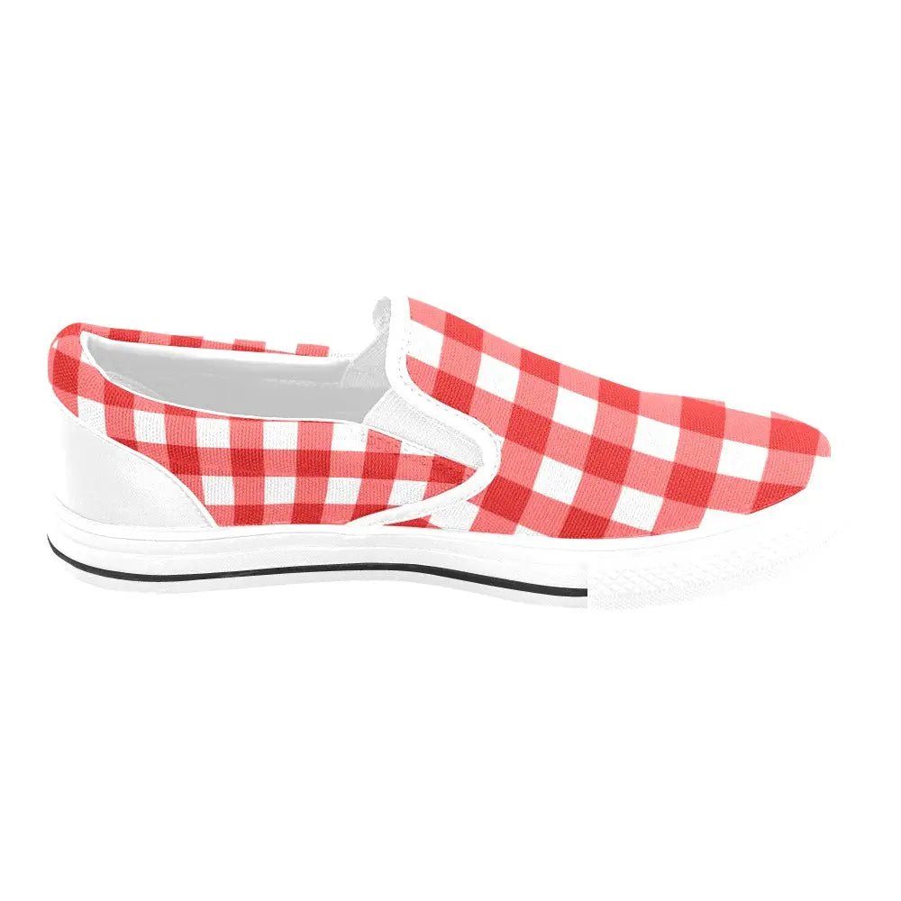 Tartan Slip - on Canvas Women's Shoes - Piryoung Shop