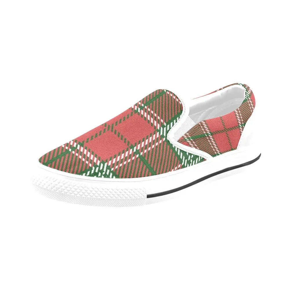 Tartan Slip - on Canvas Women's Shoes - Piryoung Shop
