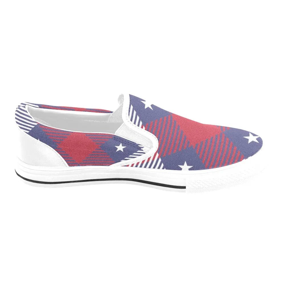 Tartan Slip - on Canvas Women's Shoes - Piryoung Shop