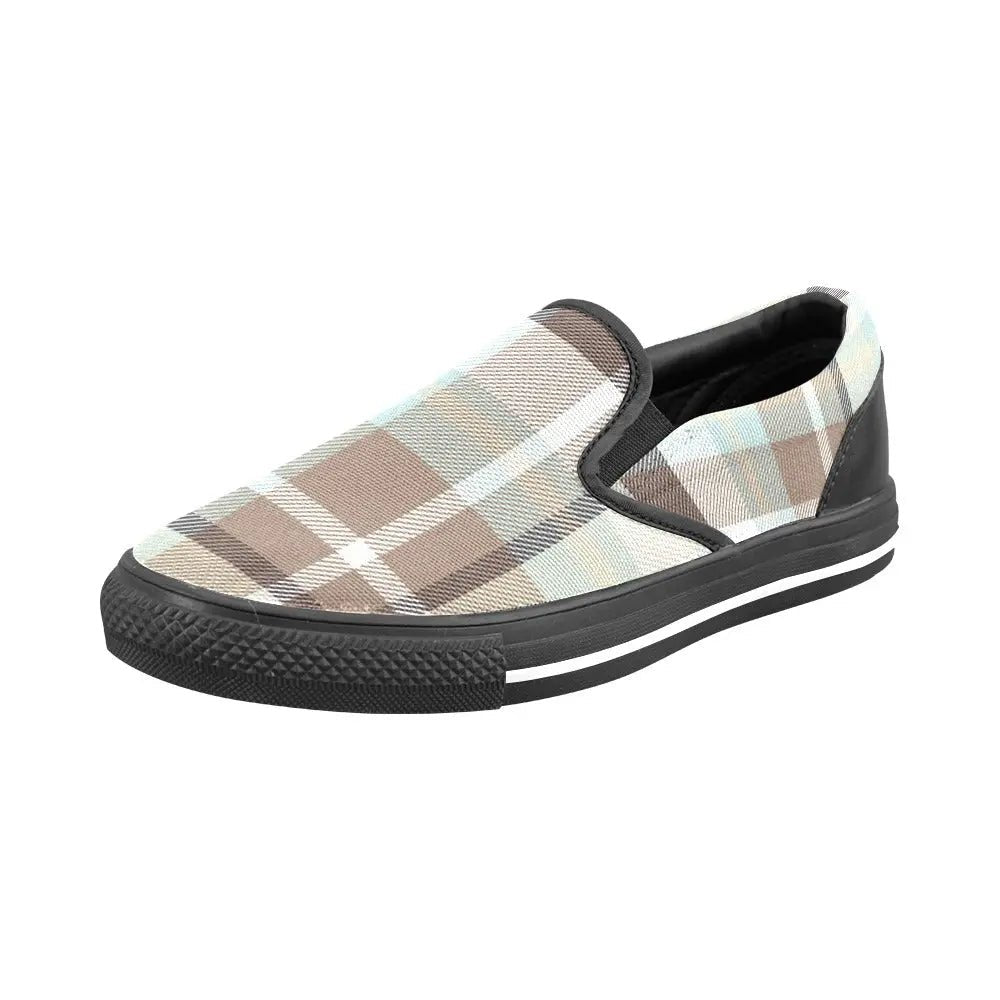 Tartan Slip - on Canvas Women's Shoes - Piryoung Shop