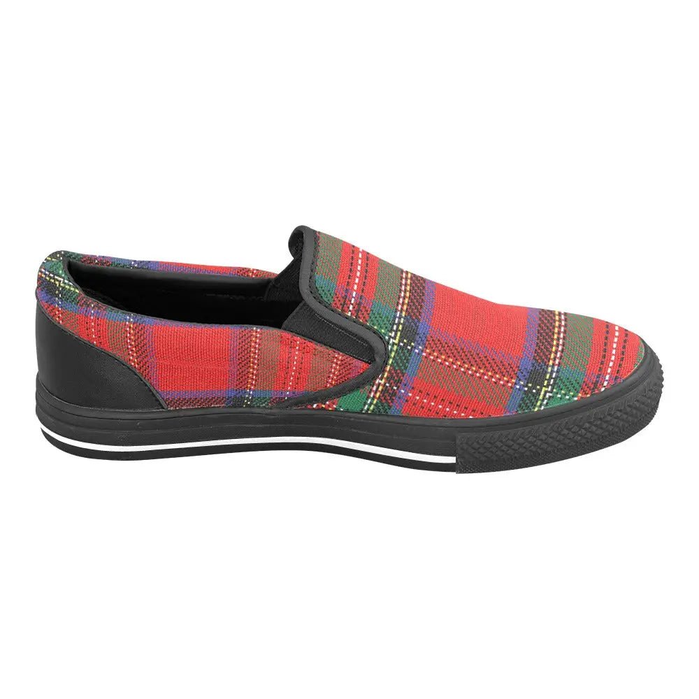 Tartan Slip - on Canvas Women's Shoes - Piryoung Shop