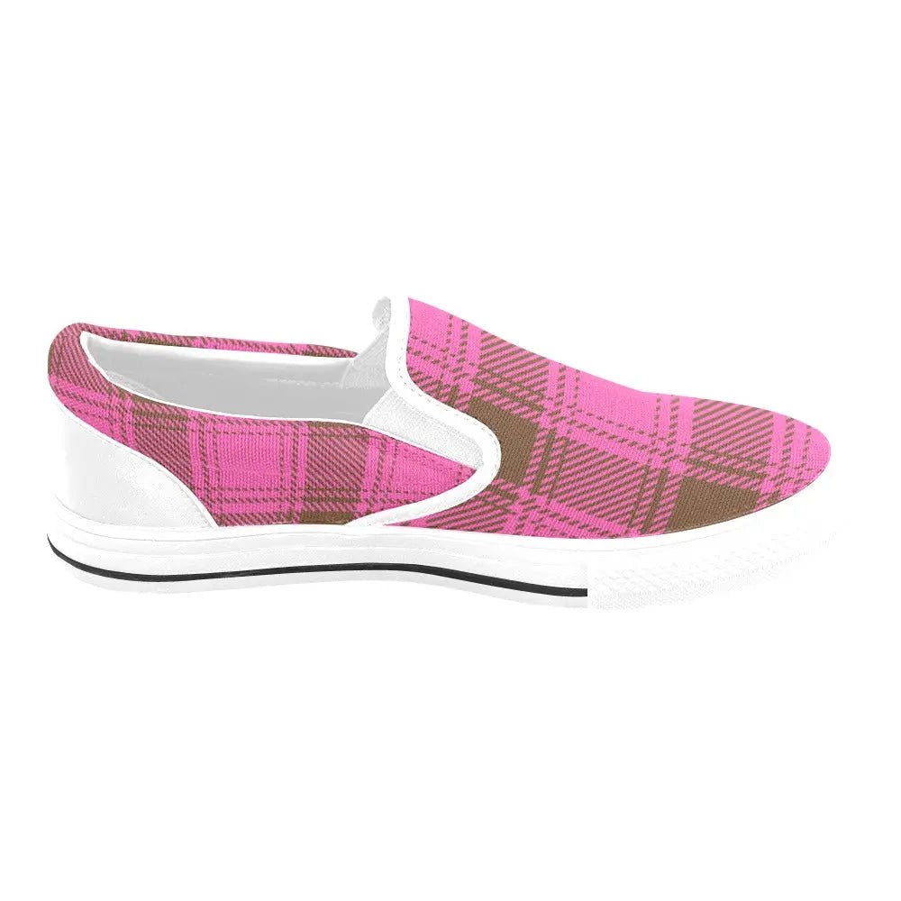 Tartan Slip - on Canvas Women's Shoes - Piryoung Shop