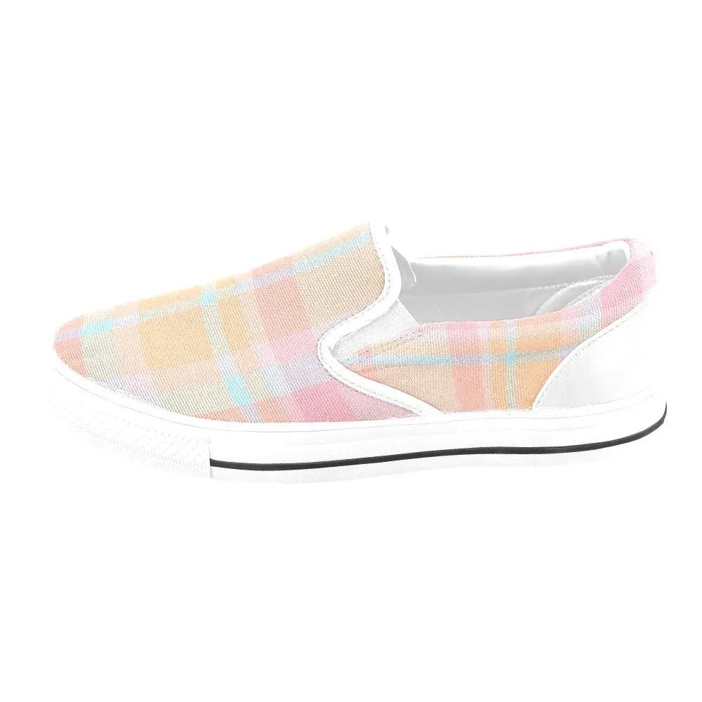 Tartan Slip - on Canvas Women's Shoes - Piryoung Shop