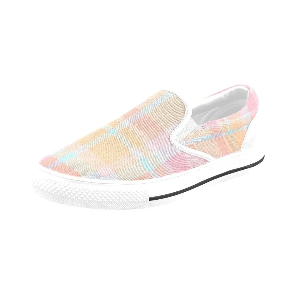 Tartan Slip - on Canvas Women's Shoes - Piryoung Shop