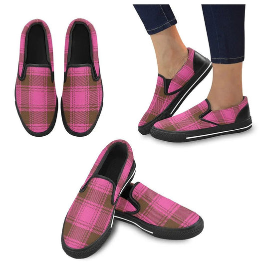 Tartan Slip - on Canvas Women's Shoes - Piryoung Shop