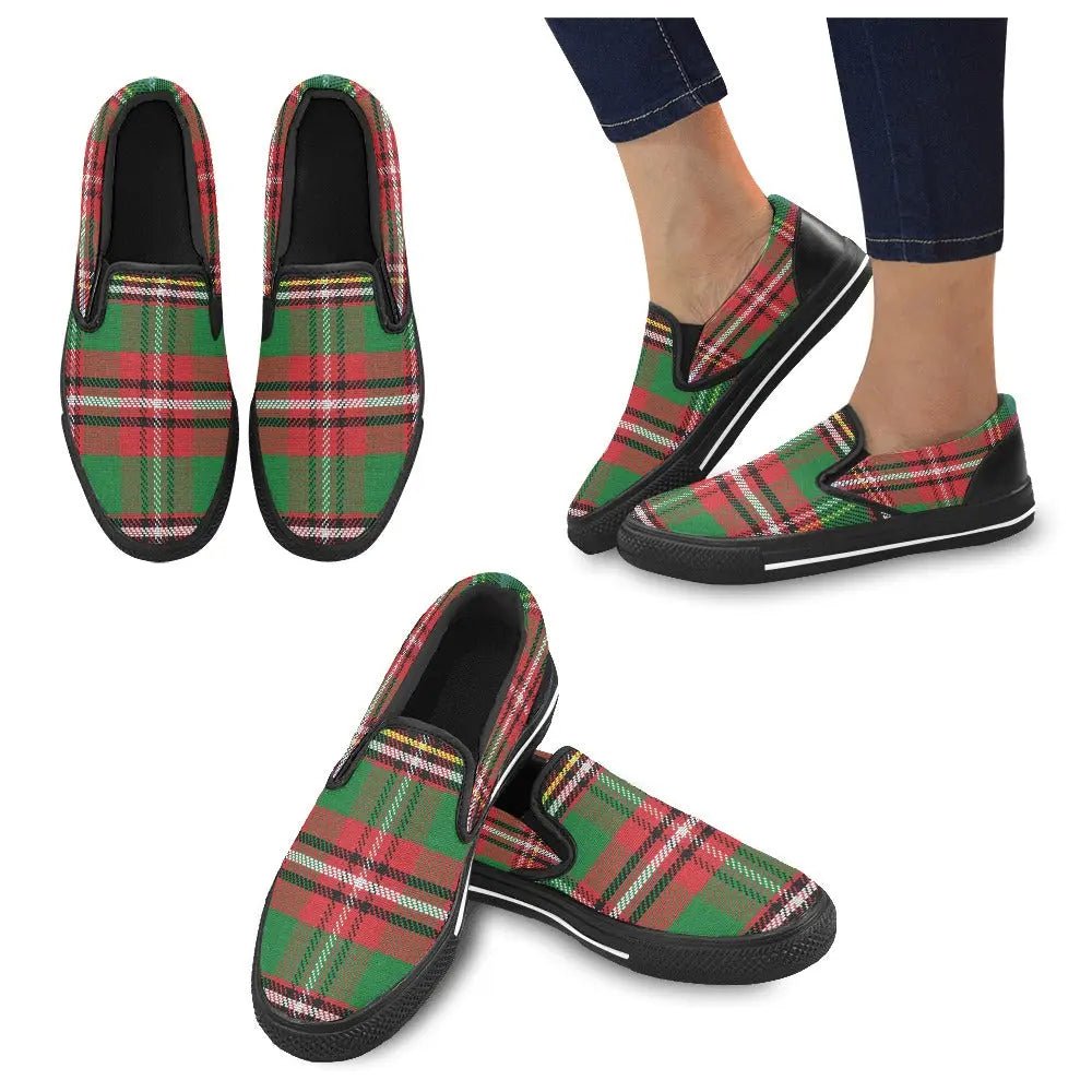 Tartan Slip - on Canvas Women's Shoes - Piryoung Shop