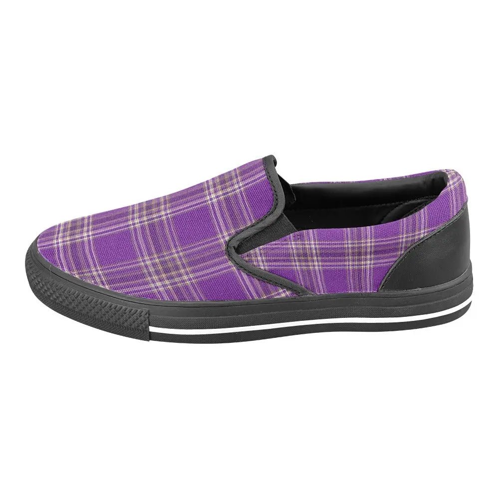 Tartan Slip - on Canvas Women's Shoes - Piryoung Shop