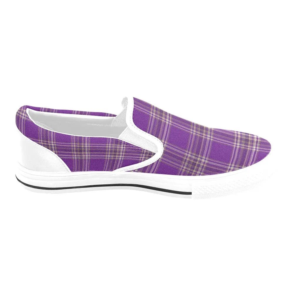 Tartan Slip - on Canvas Women's Shoes - Piryoung Shop