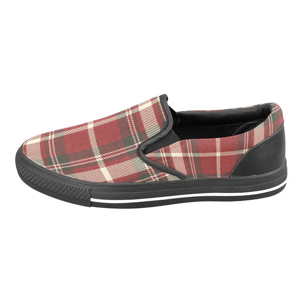 Tartan Slip - on Canvas Women's Shoes - Piryoung Shop