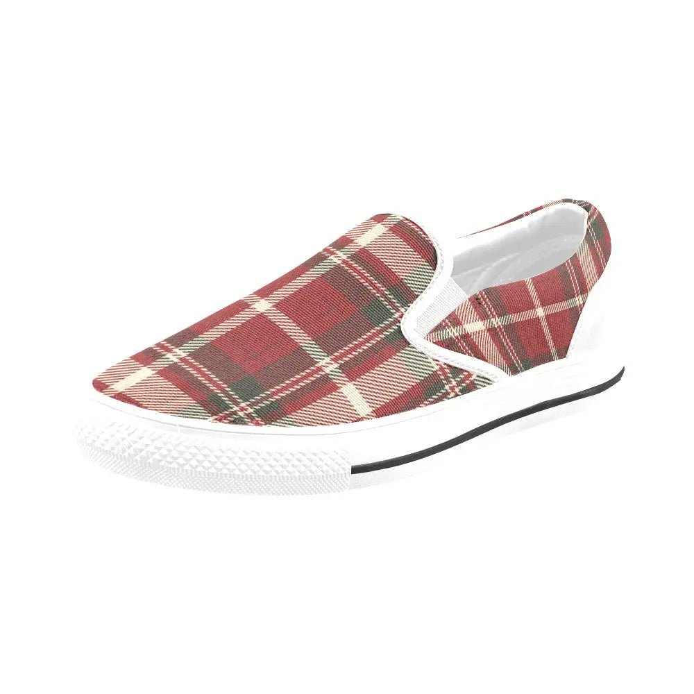 Tartan Slip - on Canvas Women's Shoes - Piryoung Shop