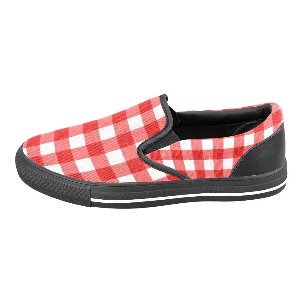 Tartan Slip - on Canvas Women's Shoes - Piryoung Shop