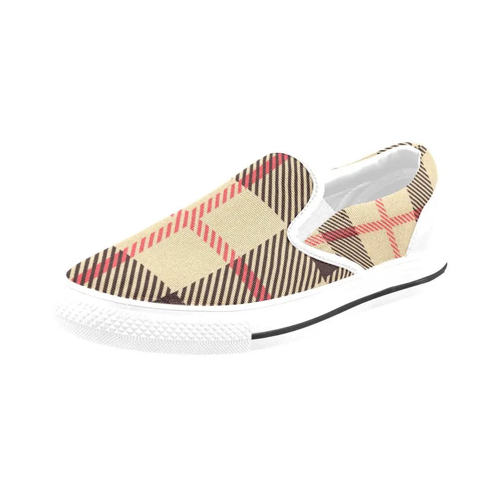 Tartan Slip - on Canvas Women's Shoes - Piryoung Shop