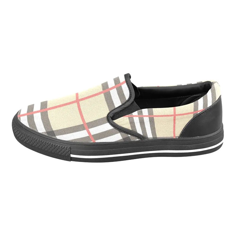 Tartan Slip - on Canvas Women's Shoes - Piryoung Shop