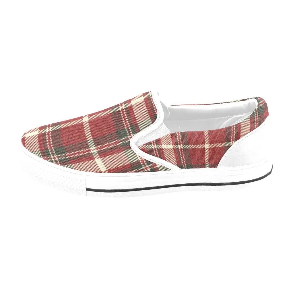 Tartan Slip - on Canvas Women's Shoes - Piryoung Shop