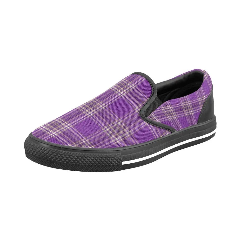 Tartan Slip - on Canvas Women's Shoes - Piryoung Shop